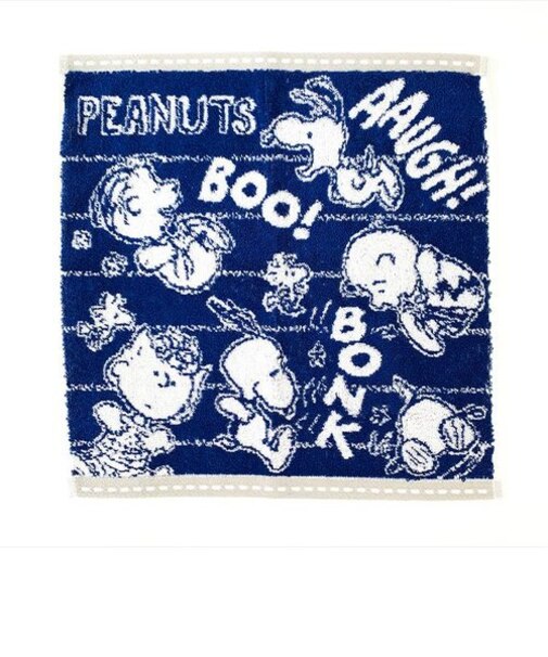 スヌーピー ウォッシュタオル ピーナッツギャング ブルー  西川