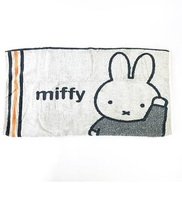 ミッフィー のびのびタオルピローケース あいさつ柄 枕カバー グレー 西川