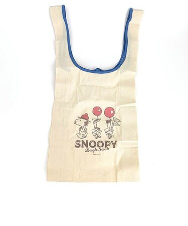 スヌーピー 肩掛けマルシェバッグ （ビーグル・スカウト） ネイビー エコバッグ SNOOPY