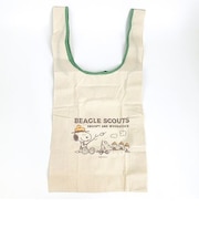 スヌーピー 肩掛けマルシェバッグ (ビーグル・スカウト) グリーン エコバッグ SNOOPY