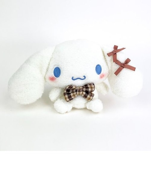サンリオ シナモロール ほわモカチェック Ｓ ぬいぐるみ インテリア ホワイト