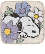 スヌーピー 花いっぱい マルチマット ブルー チェアマット インテリア SNOOPY