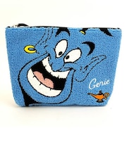 ディズニー アラジン ジーニー サガラポーチ サガラ刺繍 小物入れ 学校 オフィス ブルー