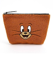 トムとジェリー ジェリー サガラポーチ サガラ刺繍 小物入れ 学校 オフィス ブラウン