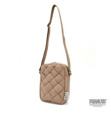 スヌーピー ミニショルダー パファーベージュ ポシェット
