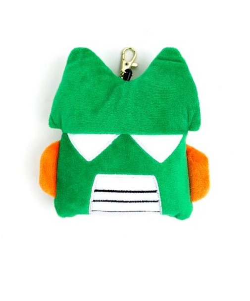 クレヨンしんちゃん カンタム・ロボ  ぬいぐるみパスケース付きポーチ 定期入れ ICカード入れ グリーン