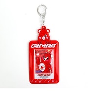 ケアベア パスケース オールマイハートベア 推しカラー 定期入れ ICカード入れ レッド