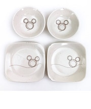 ディズニー ペア取り皿セット(中) ミッキー ステッチライン 皿 キッチン ランチ パーティー ギフト