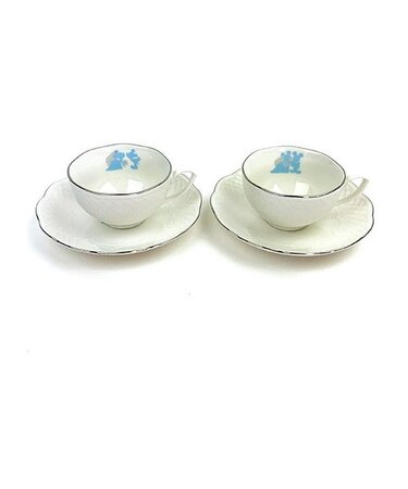 ディズニー ミッキーマウス ミニーマウス ペアカップ&ソーサー 食器 食器セット キッチン 結婚祝い ギフト ホワイト