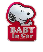 スヌーピー アルミマグネットセーフティサイン  カー用品