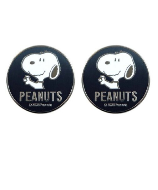 スヌーピー ナンバーボルトキャップ  シルバー カー用品