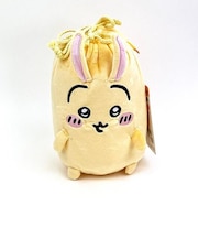 ちいかわ ふわふわうさぎ マスコット巾着付きブランケット インテリア ウィンター イエロー