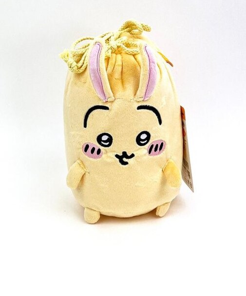 ちいかわ ふわふわうさぎ マスコット巾着付きブランケット インテリア ウィンター イエロー