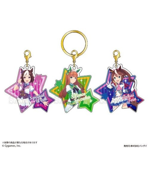 ウマ娘 プリティーダービー 3チャームキーホルダー スペシャルウィーク/サイレンススズカ/トウカイテイオー