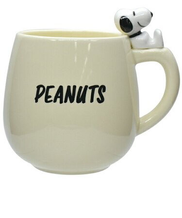 スヌーピー SNOOPY フィギア付マグ（アイボリー） コップ PEANUTS