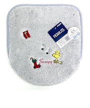 スヌーピー 兼用フタカバー （グレー） ハッピークリスマス SNOOPY