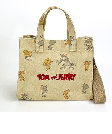 トムとジェリー Cheese2Wayミニショルダーバッグ (ベージュ)