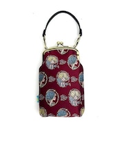 水森亜土 ジャガードメガネケース フレーム バーガンディ スマホケース 亜土ちゃん