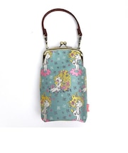 水森亜土 ジャガードメガネケース ハナ ミント スマホケース 亜土ちゃん