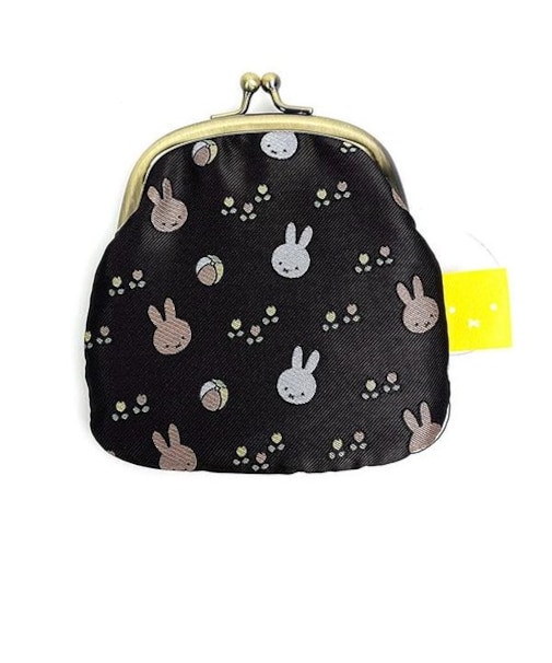 ミッフィー miffy ジャガードがま口財布 （ボール柄） ブラウン ポーチ