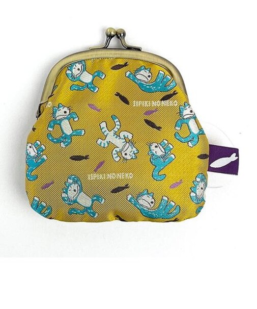 11ぴきのねこ ジャガードがま口財布（びっくり） イエロー