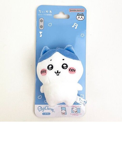 ちいかわ ハチワレ Play Charm スマホスタンド マスコット  ホワイト