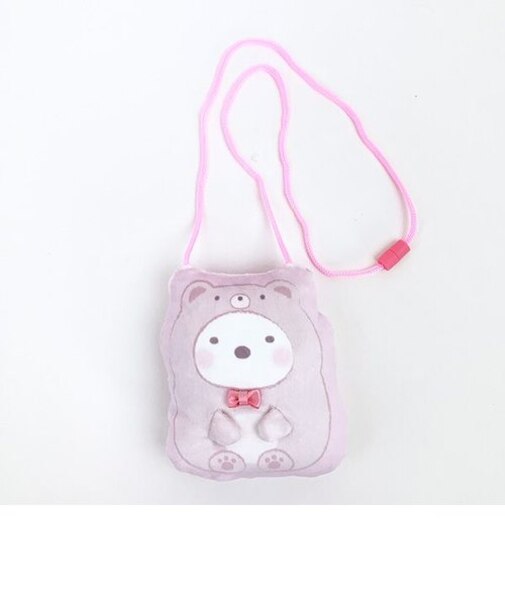 すみっコぐらし ネックポーチ しろくま 小物入れ キッズ こども ピンク