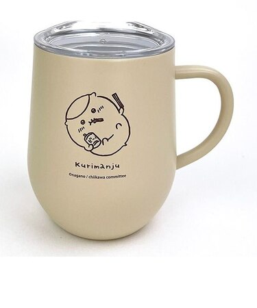 ちいかわ くりまんじゅう 蓋付きステンレスマグ ごろん コップ 320ml ベージュ