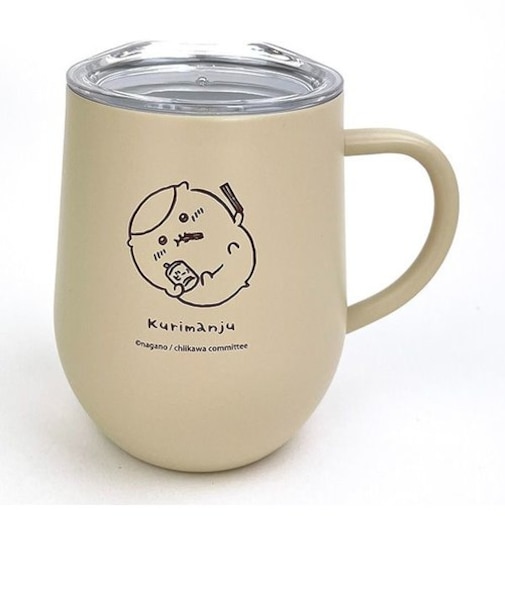 ちいかわ くりまんじゅう 蓋付きステンレスマグ ごろん コップ 320ml ベージュ