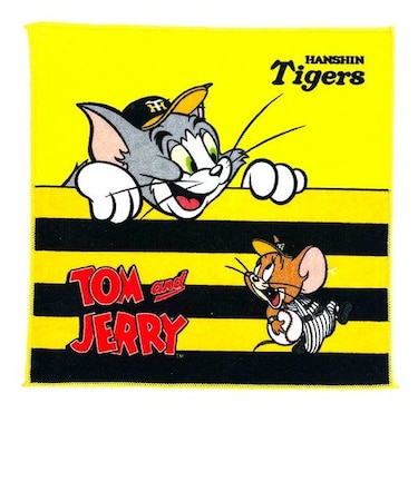 阪神タイガース×トムとジェリー ミニタオル(25×25cm) 野球応援グッズ