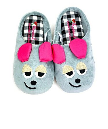 レオ・レオニ フレデリック ルームシューズ スリッパ チェック ピンク