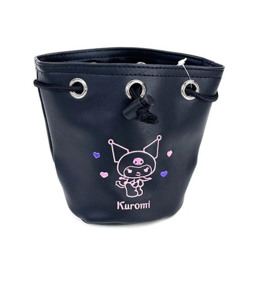 サンリオ クロミ クロミハート 巾着ポーチ ゴルフ用品 ゴルフボール ボールポーチ ブラック