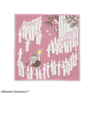 ムーミン MOOMIN 三重ガーゼハンカチ ピンク タオル 電球