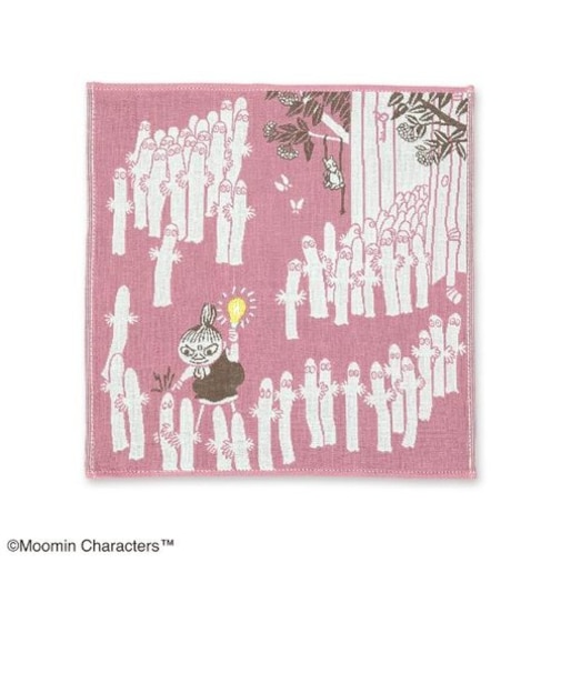 ムーミン MOOMIN 三重ガーゼハンカチ ピンク タオル 電球