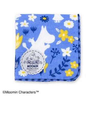 ムーミン MOOMIN ハンカチーフ ブルー タオル シルエット 日本製
