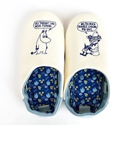 ムーミン ムーミンとおしゃべり スリッパ 部屋 インテリア スリッパ 室内 洗える ルームシューズ 携帯スリッパ BLUE
