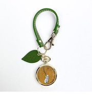 ムーミン MOOMIN ウッドキーチェーン ウォッチ グリーン 時計 チャーム