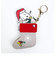 スヌーピー クリスマスソックスキーチェーンウォッチ 時計 グレー SNOOPY