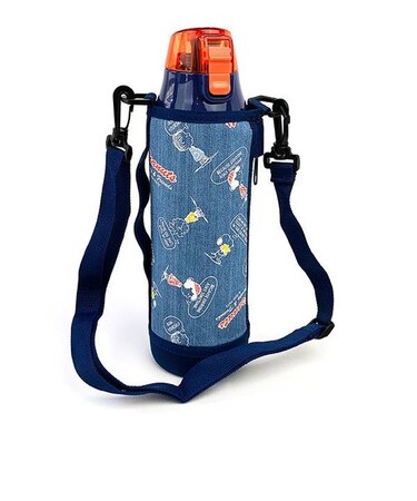 スヌーピー ダイレクトステンレスボトル ストライプ SN 青 グッズ(PWD)