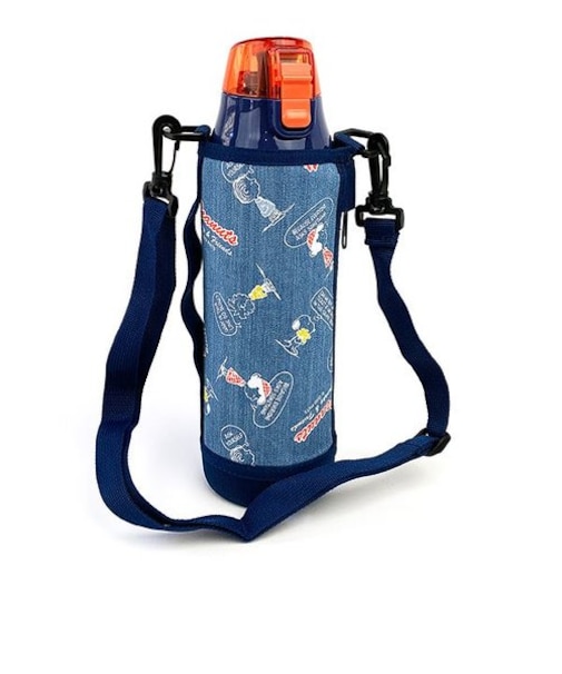 スヌーピー ダイレクトステンレスボトル ストライプ SN 青 グッズ(PWD)