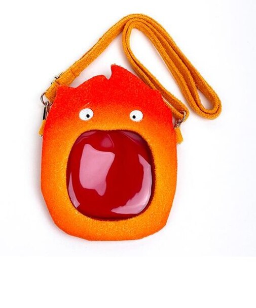 スタジオジブリ ハウルの動く城 カルシファー おでかけポシェット ショルダーバッグ オレンジ