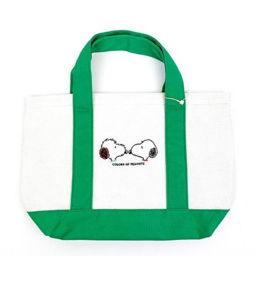 スヌーピー トートバッグ グリーン かばん トート