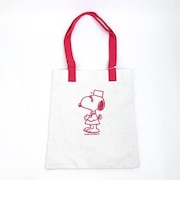 スヌーピー フラットトートバッグ レッド かばん トート