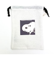 スヌーピー 巾着袋 ブラック 小物入れ