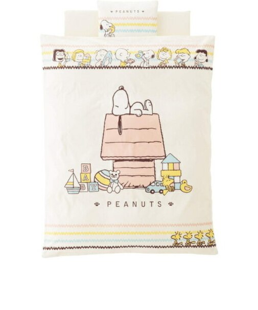 スヌーピー ベビーカバーリング羽毛組ふとん6点セット 寝具 西川 日本製 SNOOPY