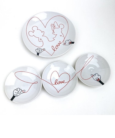 ディズニー ミッキーマウス ミニーマウス 取り分けセット ラビイズ 食器 食器セット キッチン ギフト ホワイト