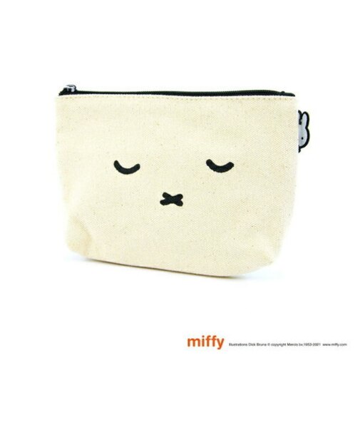 ミッフィー miffy 帆布ポーチ(M) フェイスオヤスミ