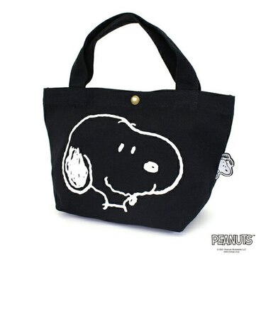 スヌーピー ミニトートバッグ フェイスブラック SNOOPY