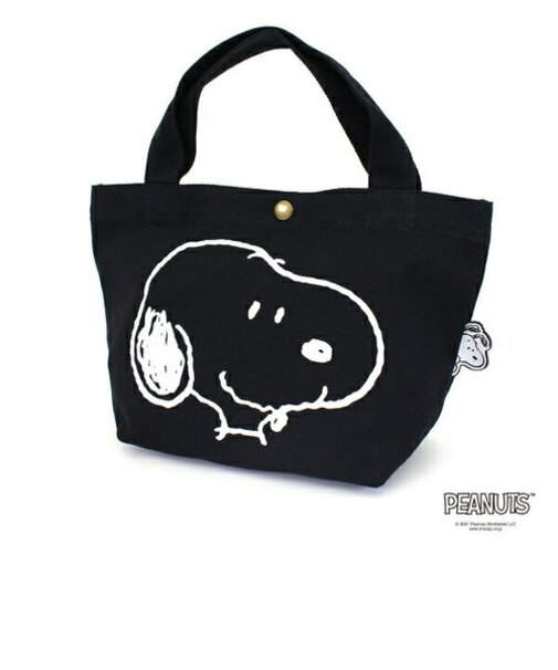 スヌーピー ミニトートバッグ フェイスブラック SNOOPY