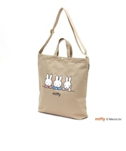 ミッフィー miffy 2WAY帆布トートショルダーバッグ トリオ ベージュ